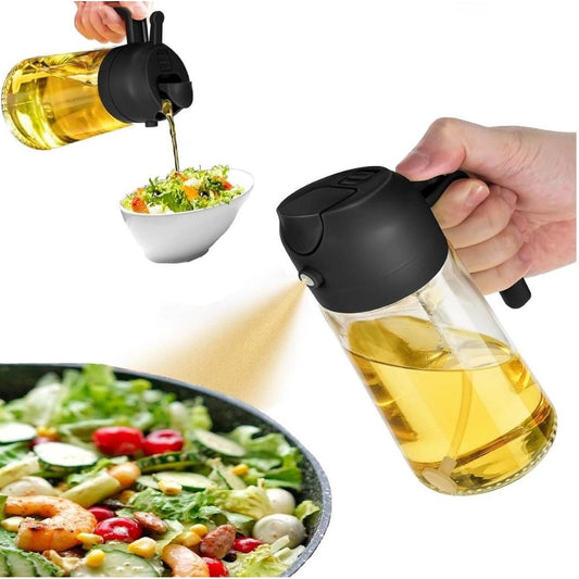 2 in 1 Oil Dispenser - Pack of 2, Black