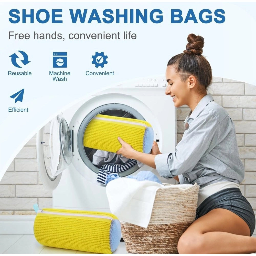 Shoe Washing Machine Bag - Pack of 2, Yellow