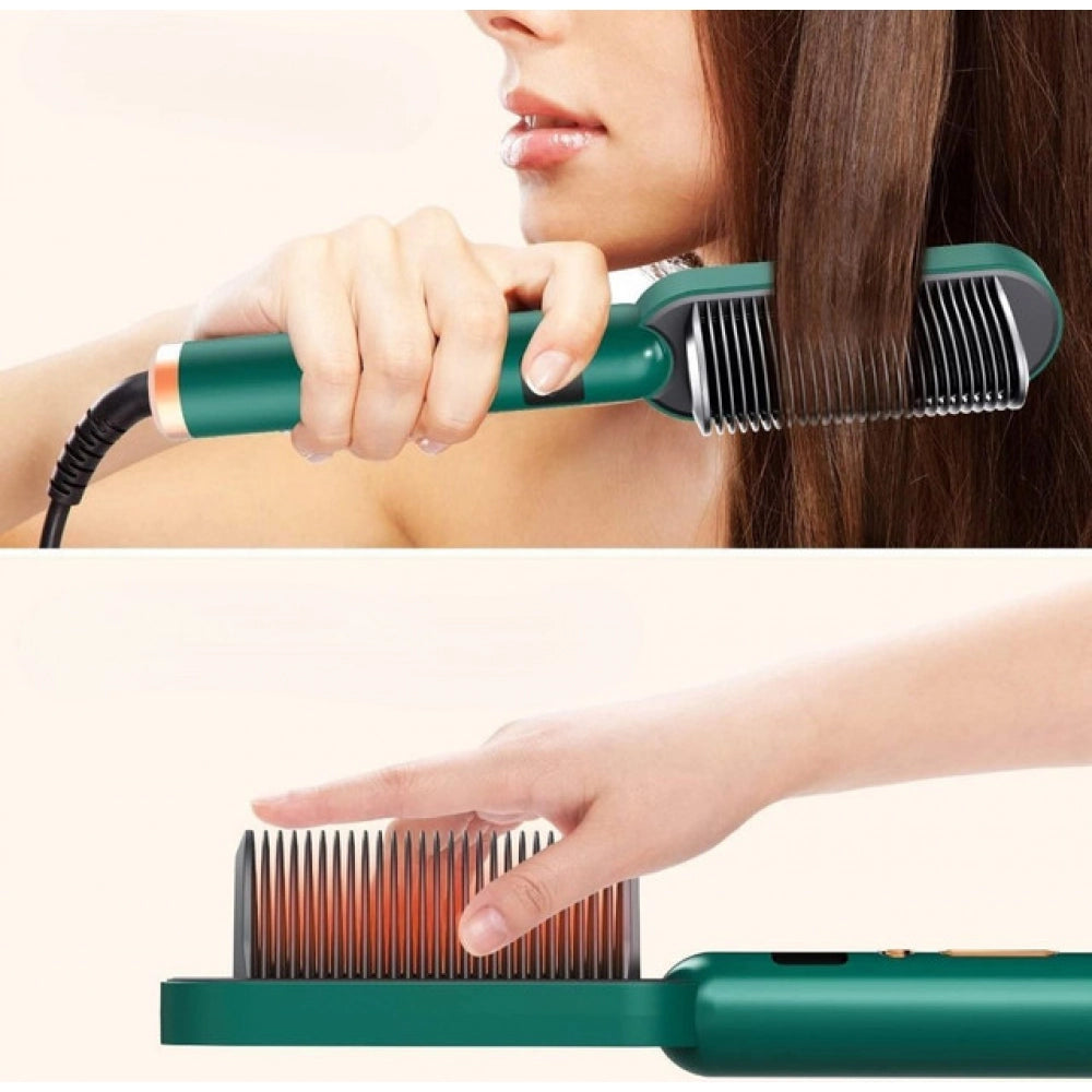 Hair Straightener Comb - Green