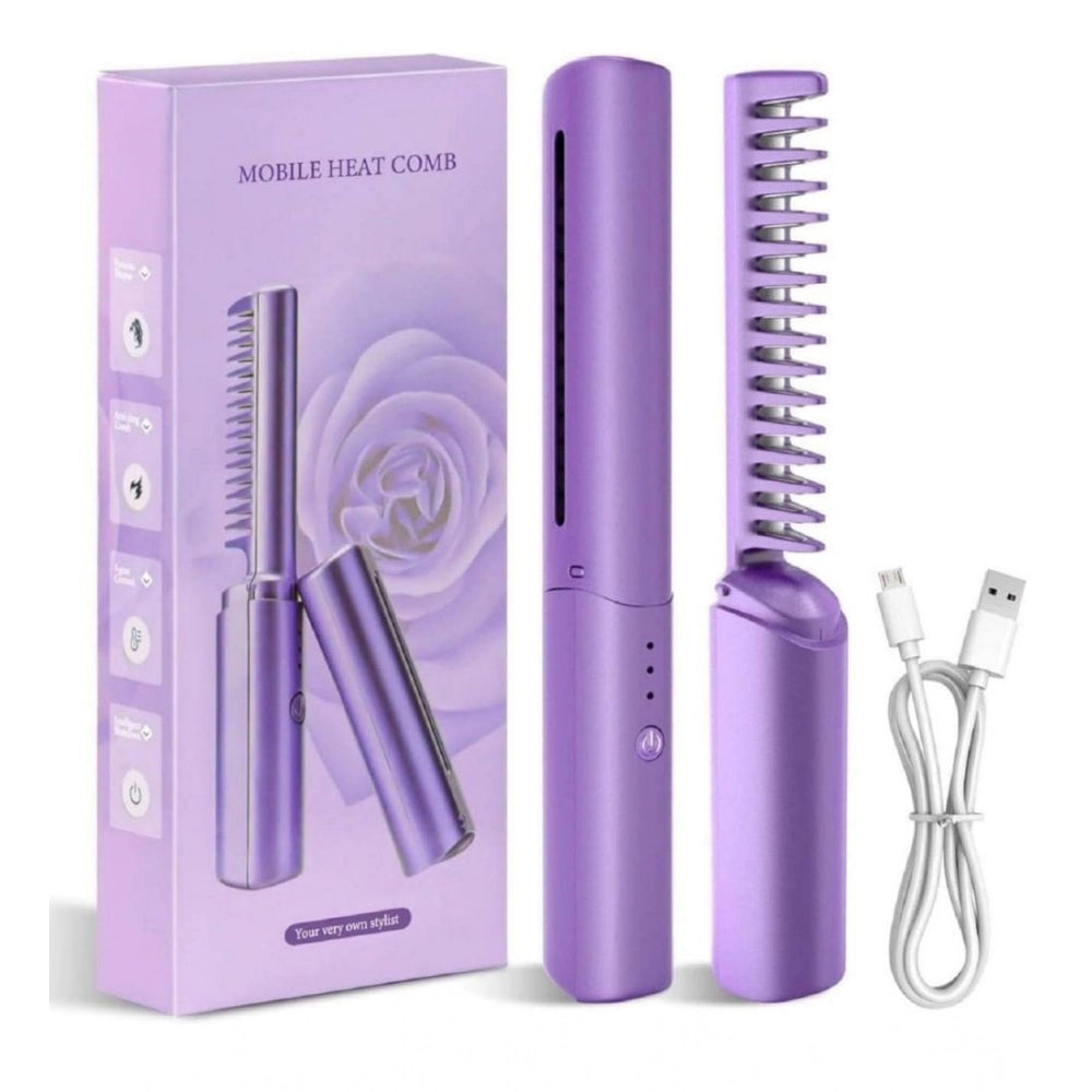 Rechargeable Mini Hair Straightener - Pack of 2, Multicolor