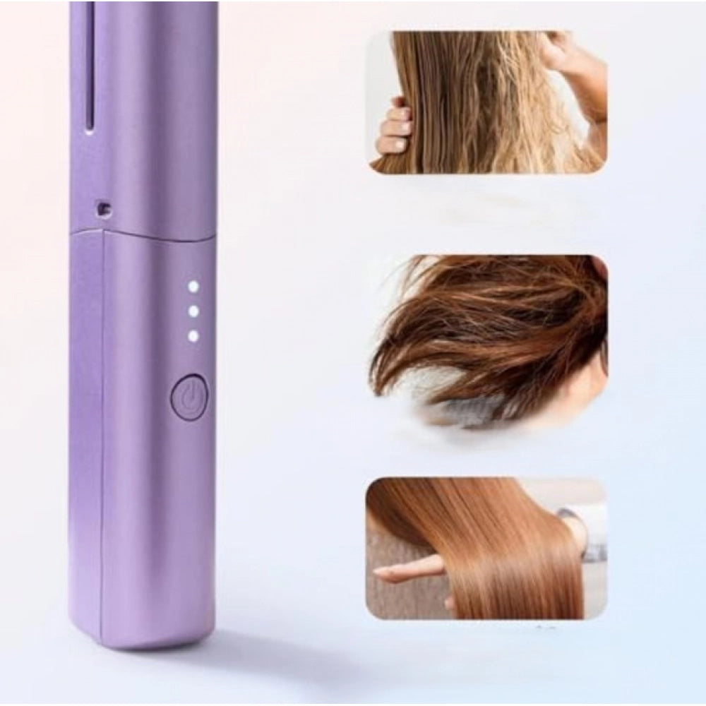 Rechargeable Mini Hair Straightener - Pack of 2, Multicolor