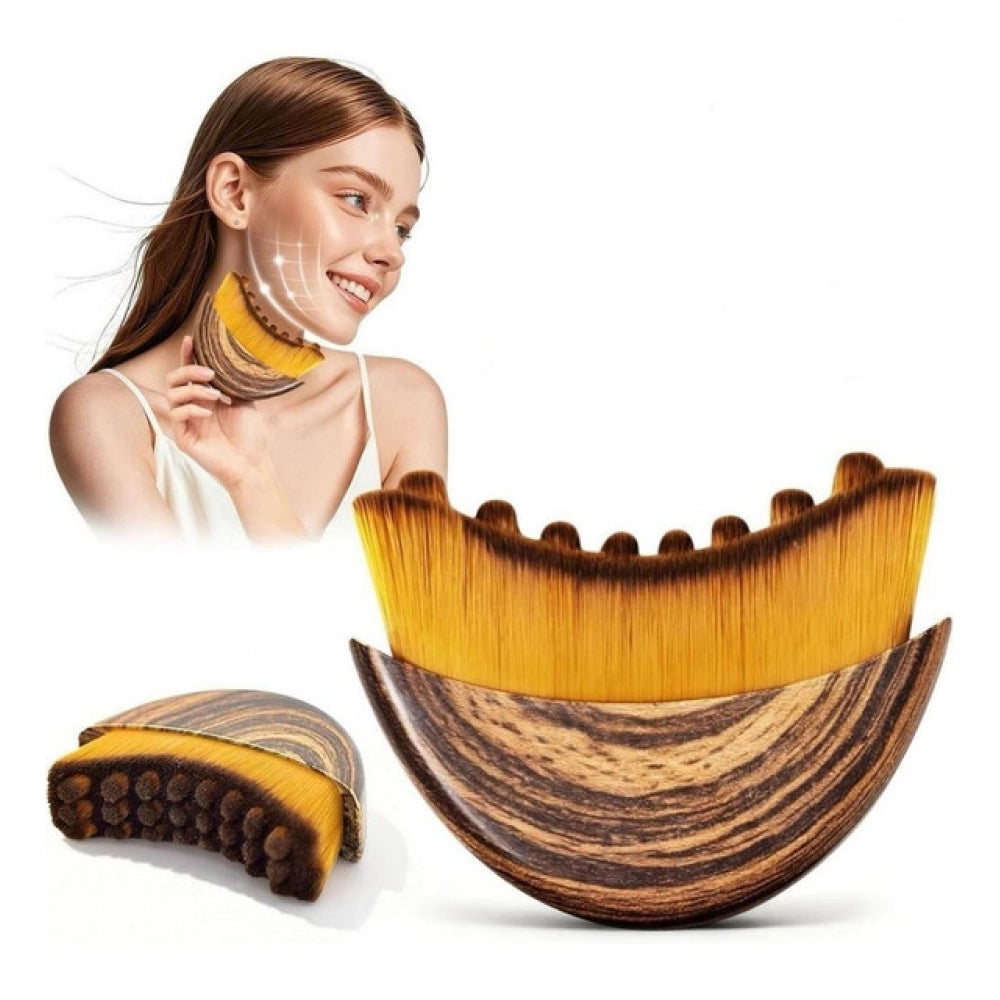 Lymphatic Contour Face Brush - Pack of 2, Brown