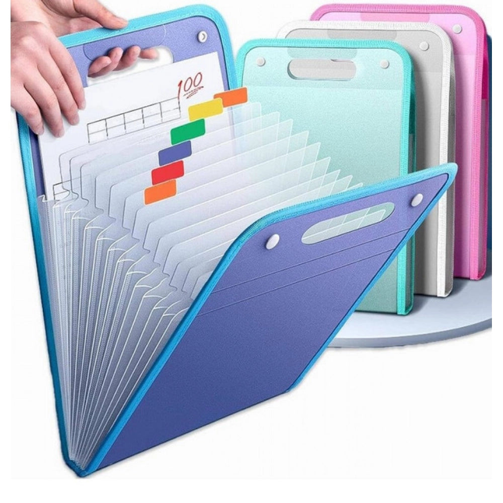13 Layer A4 Paper File Folder - Pack of 2, Multicolor