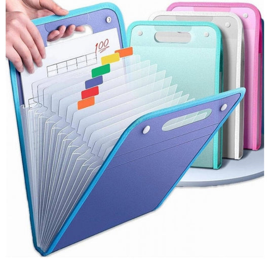 13 Layer A4 Paper File Folder - Pack of 2, Multicolor