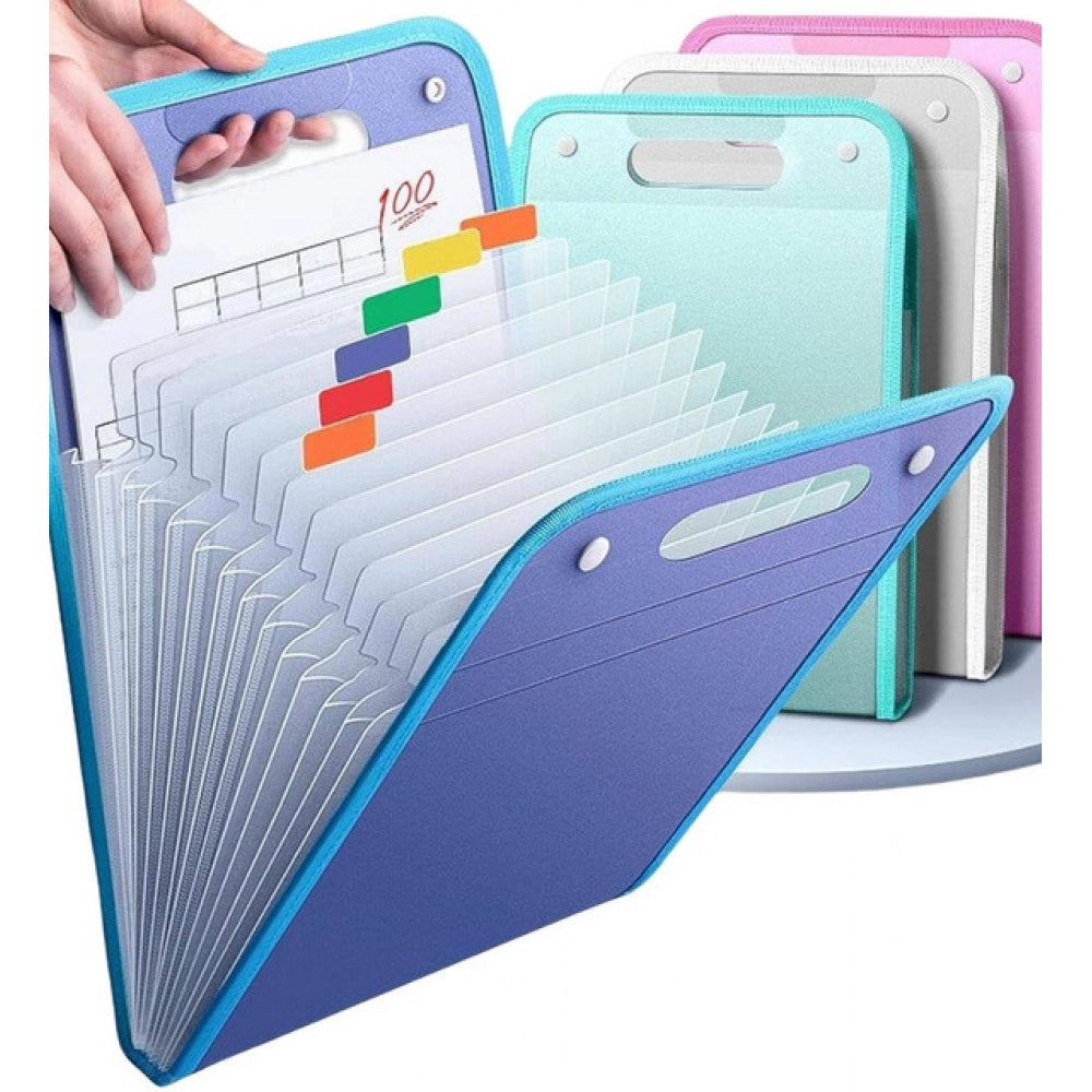 13 Layer A4 Paper File Folder - Pack of 2, Multicolor