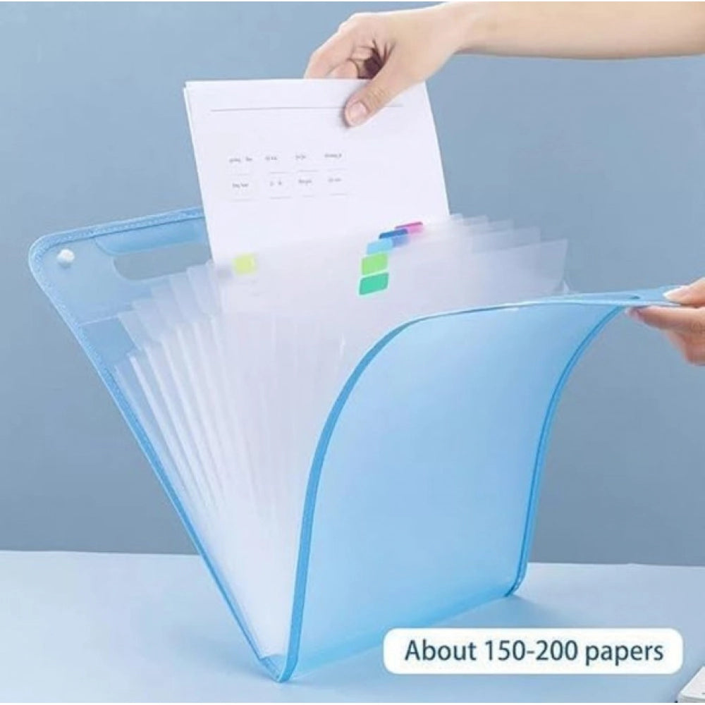 13 Layer A4 Paper File Folder - Pack of 2, Multicolor
