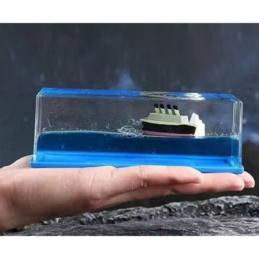 Decorative Liquid Wave Cruise Ship - Blue