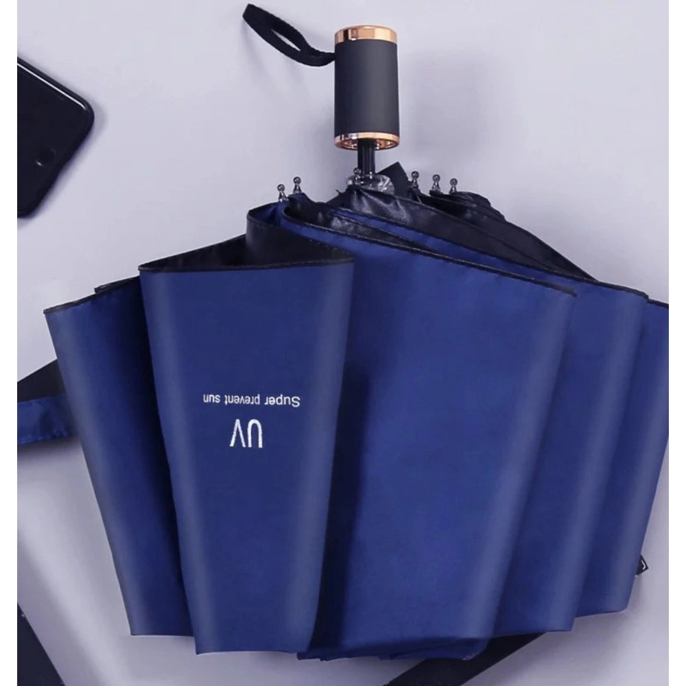Auto Open Close UV Umbrella - Pack of 2, Blue