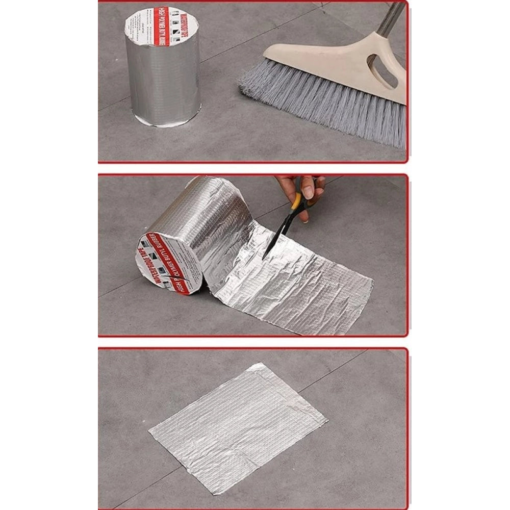 Aluminium Waterproof Foil Tape 4 Inch - Pack of 2, Silver