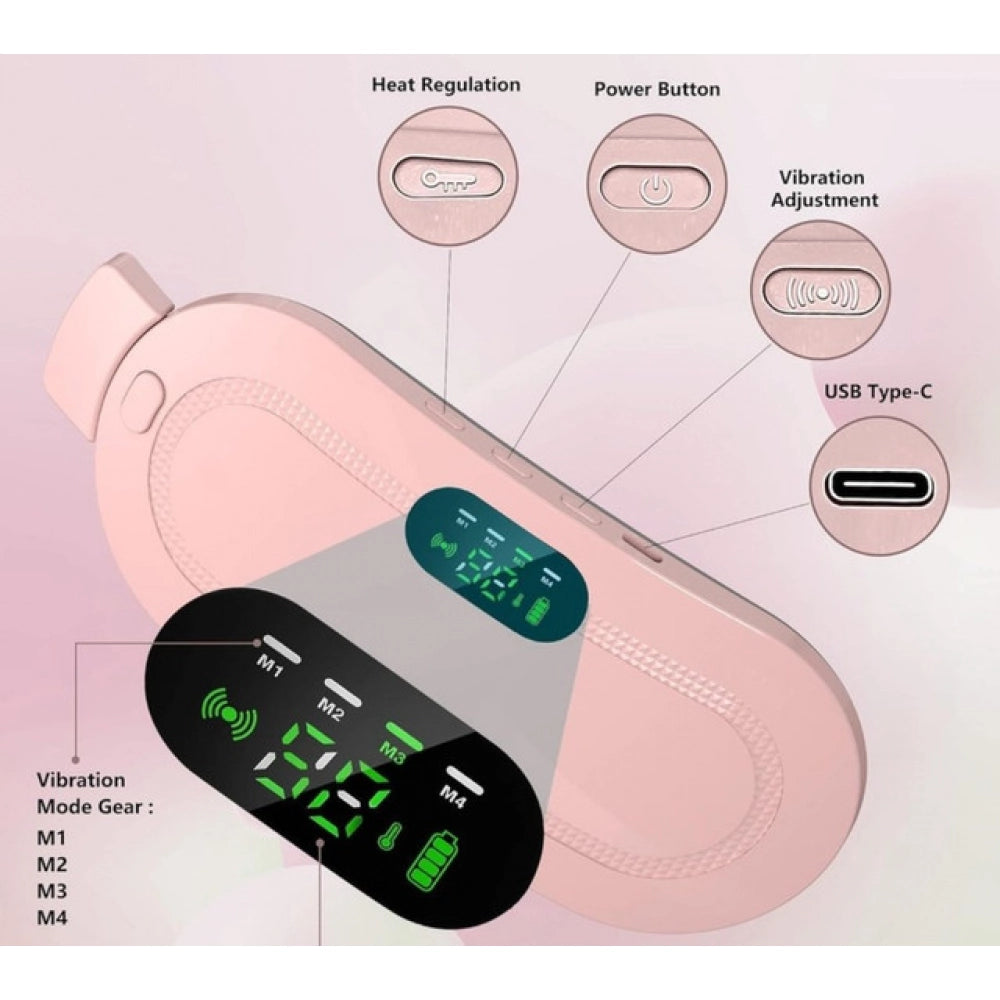 Menstrual Heating Pad Massager - Pink