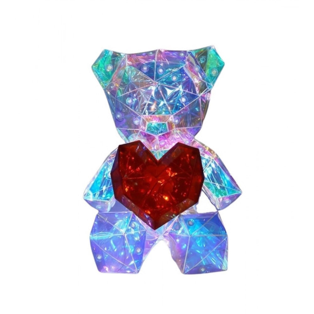 Glowing Teddy Bear Night Light - Multicolor
