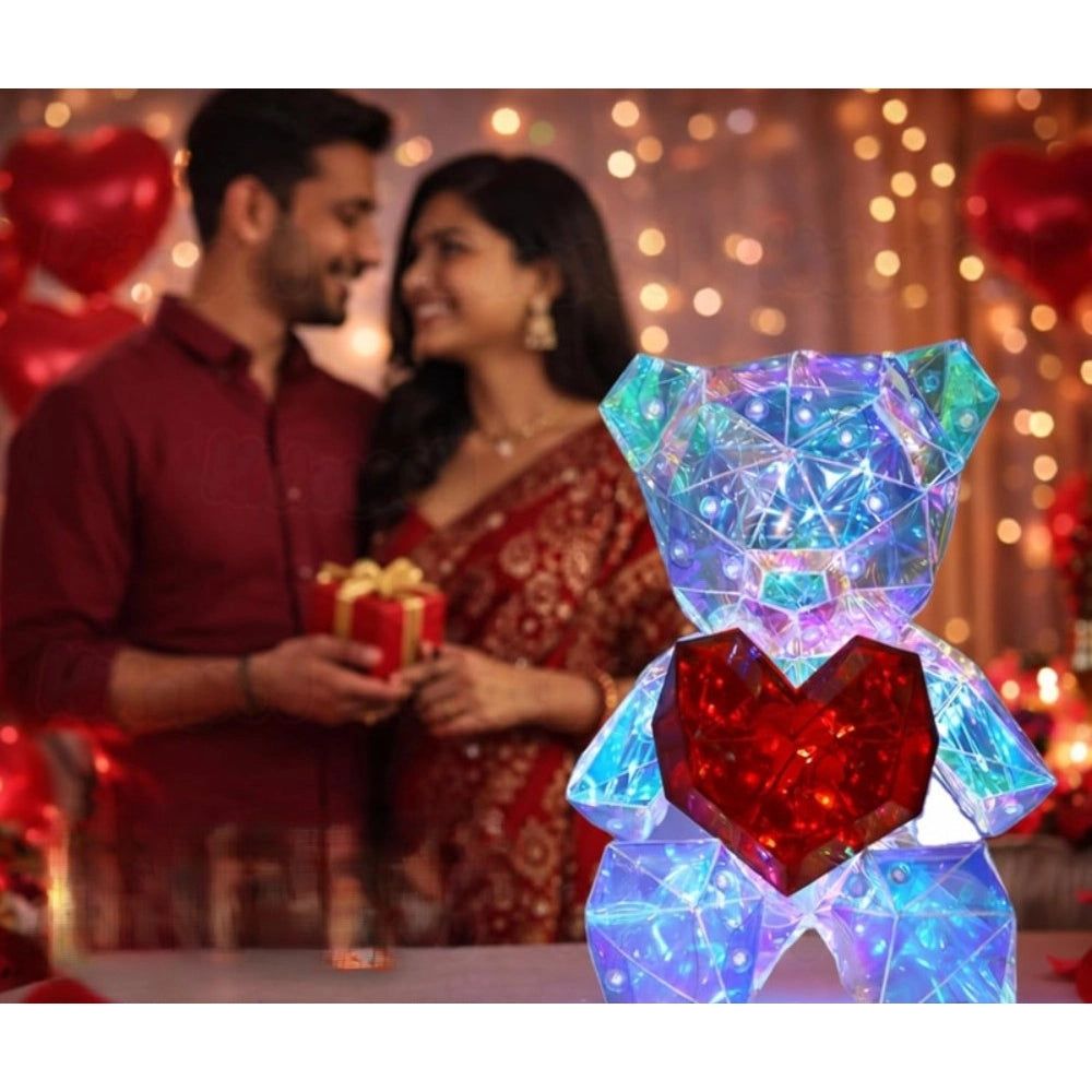 Glowing Teddy Bear Night Light - Multicolor