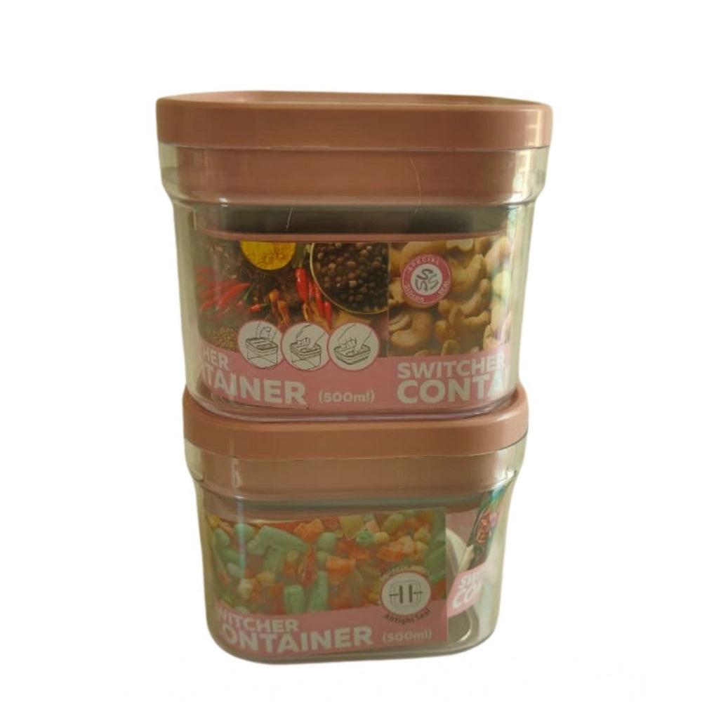 Pack Of 2 Switchers Airtight Storage Container Set 500 Ml (Pin