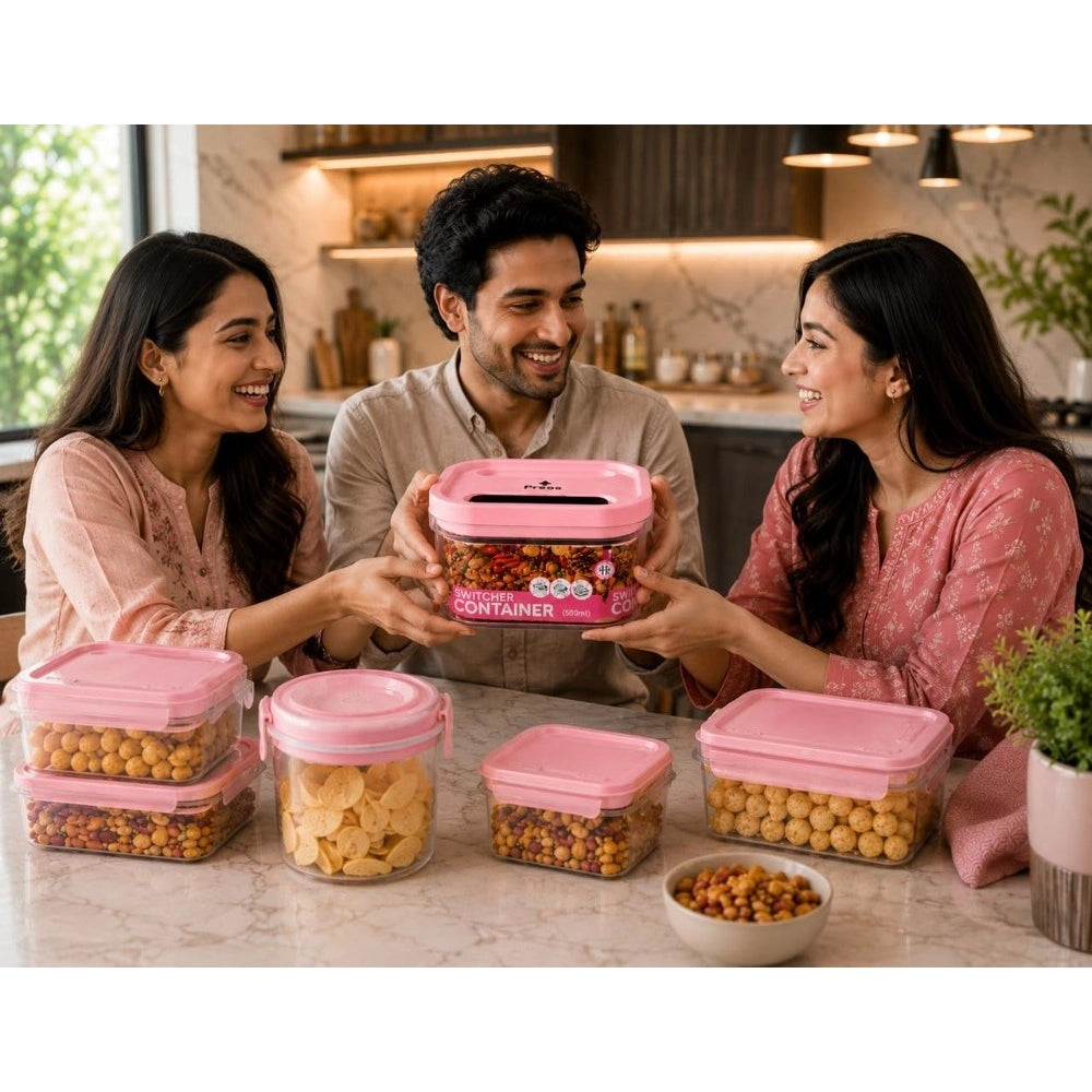 Pack Of 2 Switchers Airtight Storage Container Set 500 Ml (Pin