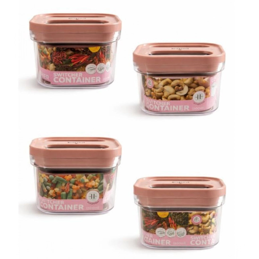 Pack Of 4 Switchers Airtight Storage Container Set 500 Ml (Pin