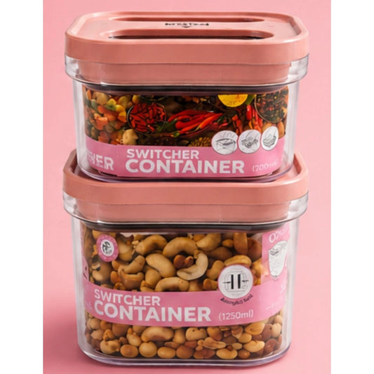 Pack Of 2 Switchers Airtight Storage Container Set 1250 Ml (Pi