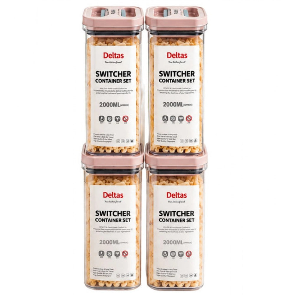 Pack Of 4 Switchers Airtight Storage Container Set 2000 Ml (Pi