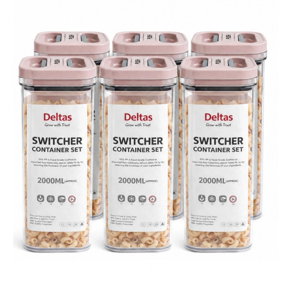 Pack Of 6 Switchers Airtight Storage Container Set 2000 Ml (Pi