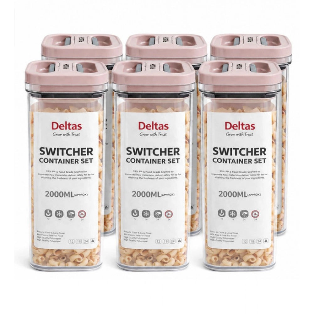 Pack Of 6 Switchers Airtight Storage Container Set 2000 Ml (Pi