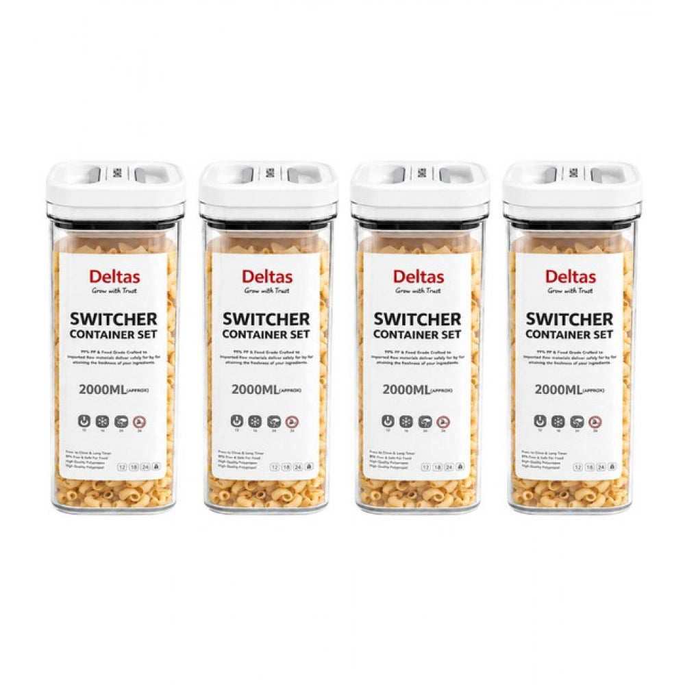 Pack Of 4 Switchers Airtight Storage Container Set 2000 Ml (Wh