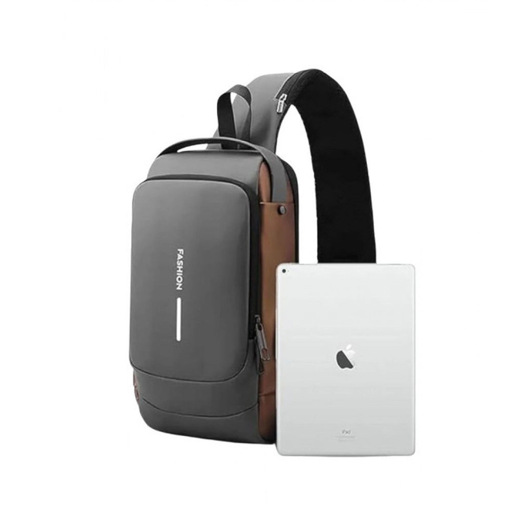 Waterproof Sling Cross Backpack Bag - Black