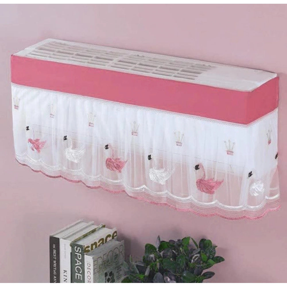 AC Cover 1 And 1.5 Ton (Pink - White) - Pack of 2