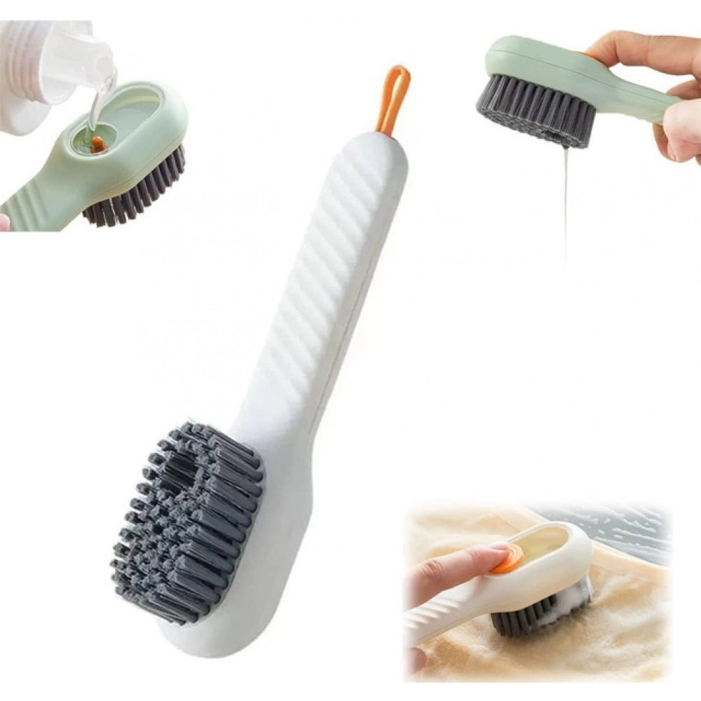Soap Dispensing Cleaning Brush - Pack of 3, Multicolor