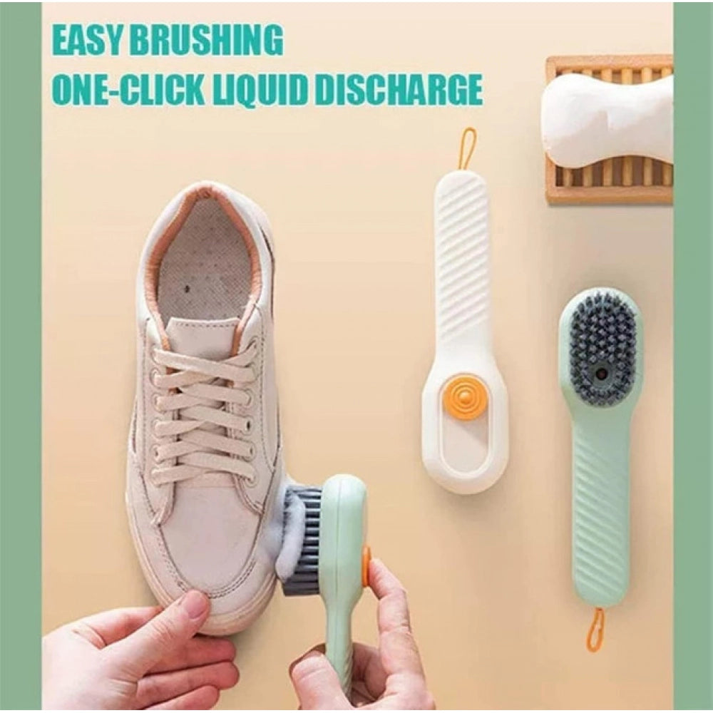 Soap Dispensing Cleaning Brush - Pack of 3, Multicolor
