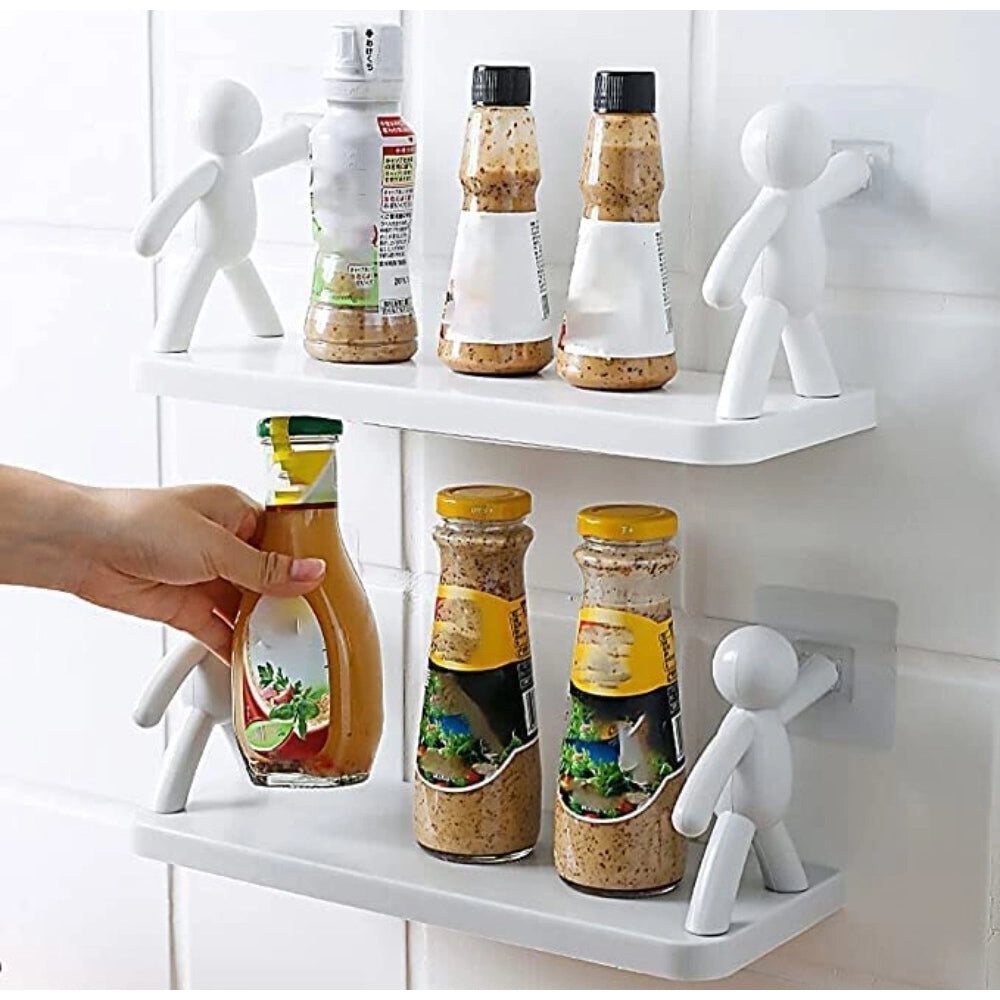 Self Adhesive Multipurpose Stand Holder - Pack of 2, White