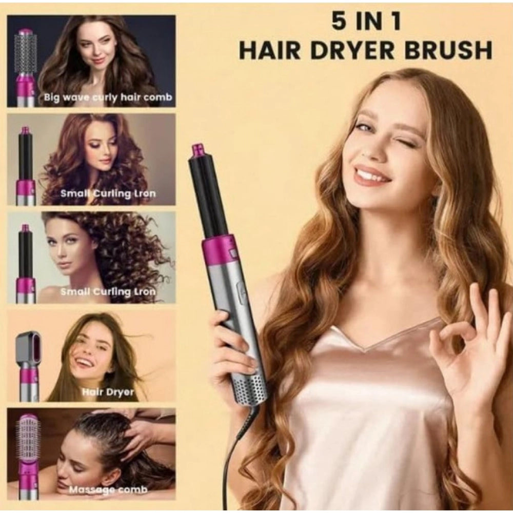 5 in 1 Multifunctional Hair Dryer - Pink