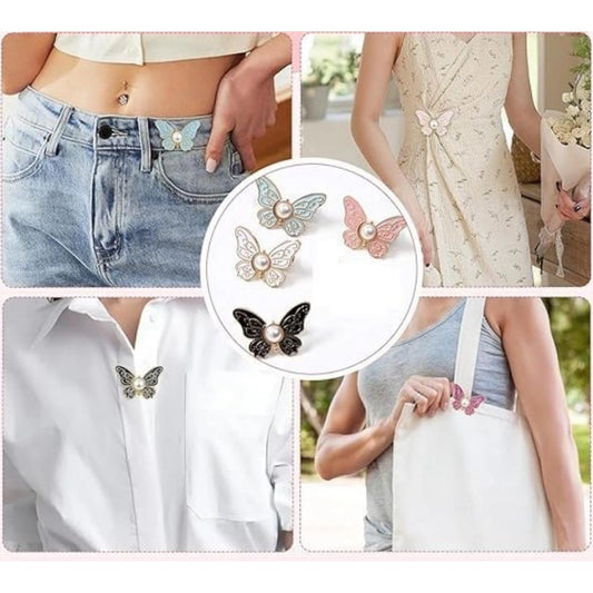 Jeans Clip Butterfly - Pack of 3, Multicolor