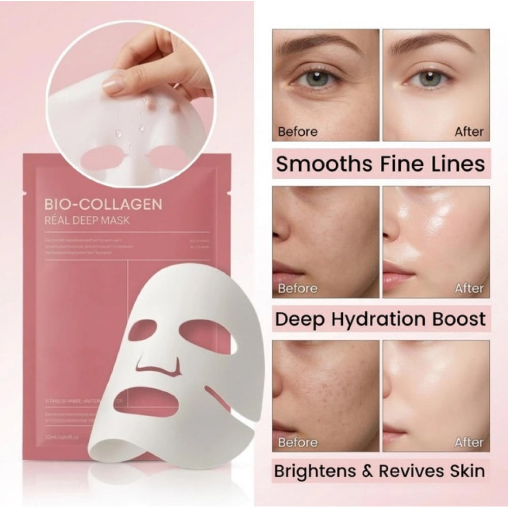 Bio - Collagen Face Mask - Pack of 2, Multicolor