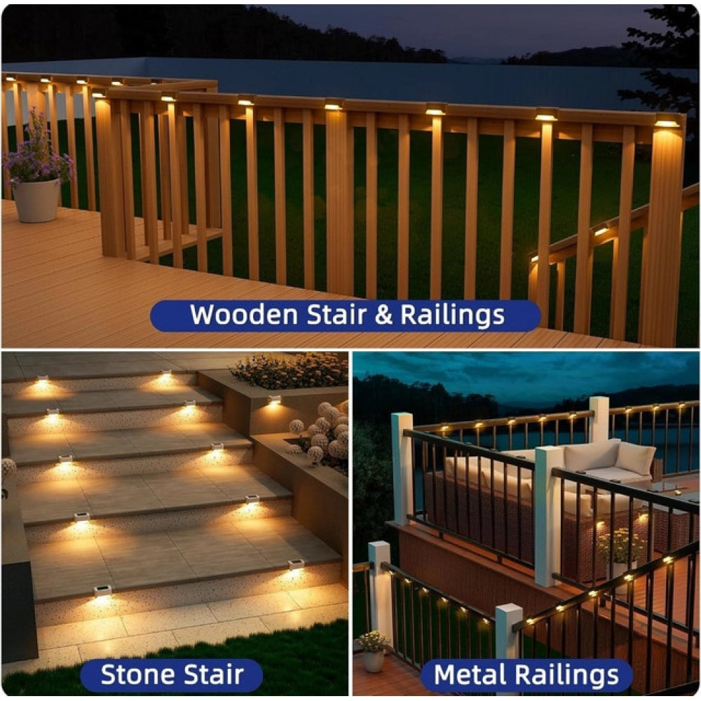 Stair Deck Solar Light - Pack of 3, Black