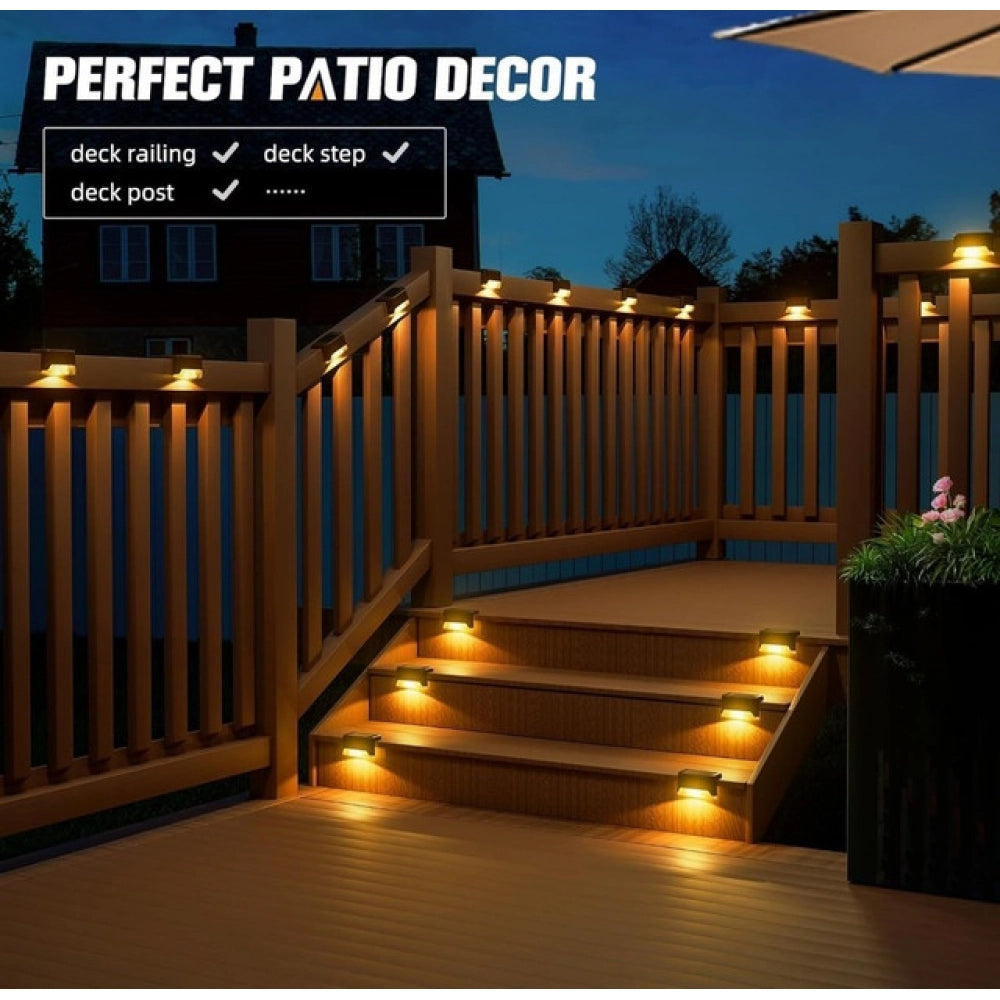 Stair Deck Solar Light - Pack of 3, Black