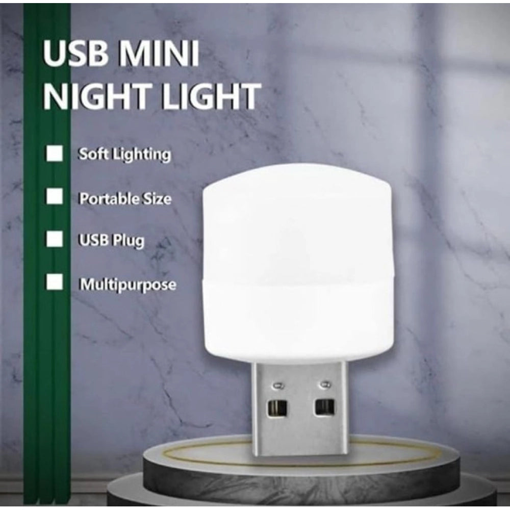 Portable Home USB Night Lights - Pack of 10, White