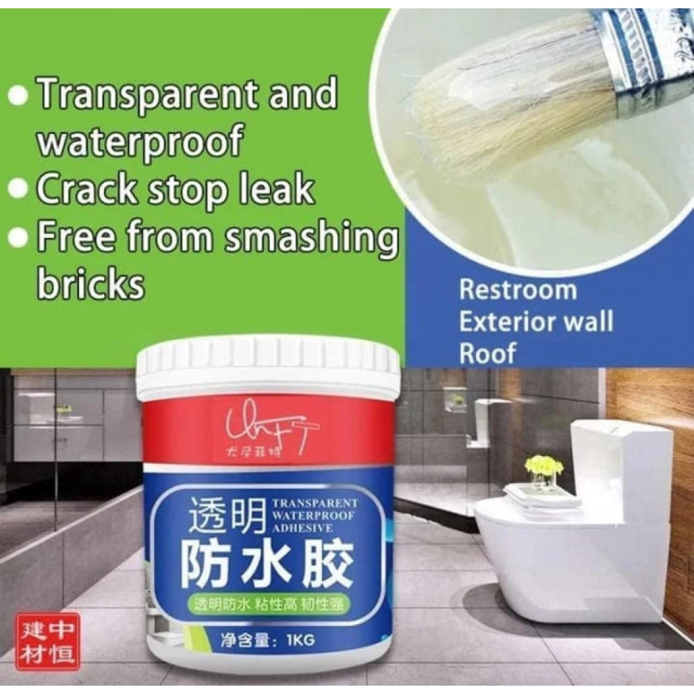 Transparent Waterproof Glue - Pack of 2, White