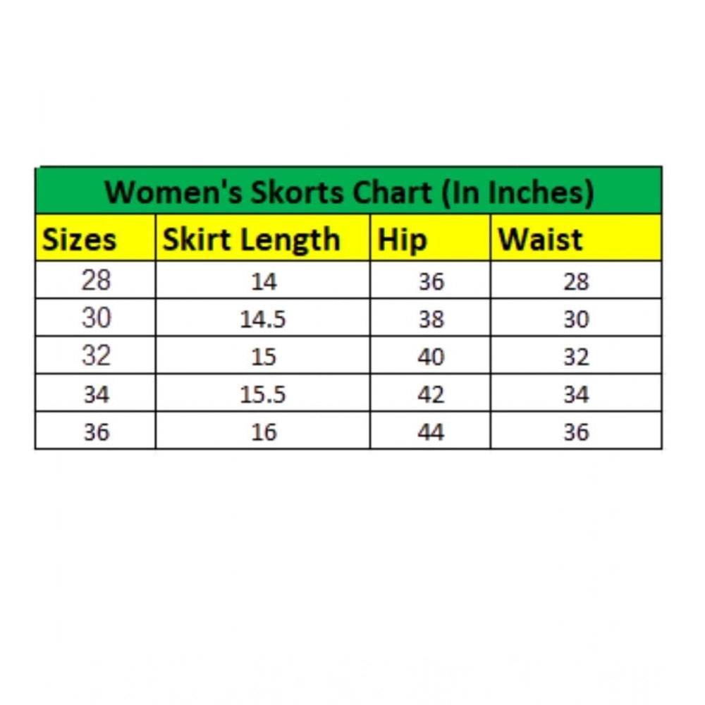 Women'S Denim Lycra Solid Zip Closure Skorts (Navy)